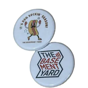 Basement Yard Button Pack - Set of 2 1.25 Inch Buttons with Dog Sucking Season and The Basement Yard
