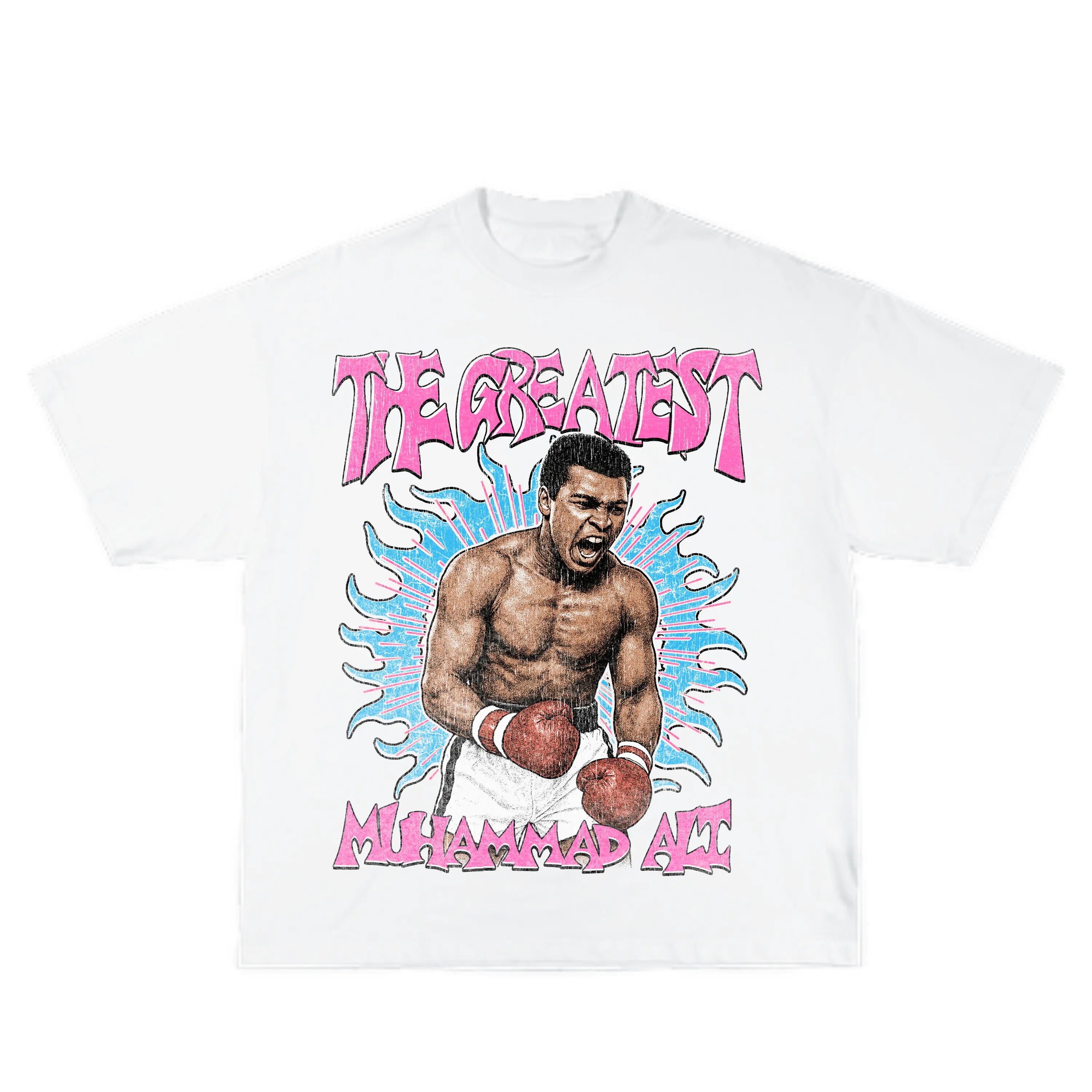 The Greatest Ali Inspired Vintage Graphic T-shirt Heavy Cotton Tee Basketball 90 s Styled Shirt Hiphop Vibes Y2K Aesthetic Throwback Classic Big Face Celebrity Tee..