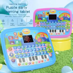 Multifunctional Learning Tablet Toy, 1 Count Colorful Letter & Number & Music Function Educational Toy, Interactive Early Education & Enlightenment Toy for Kids, Family Fun Toy, Electronics, Digital Display
