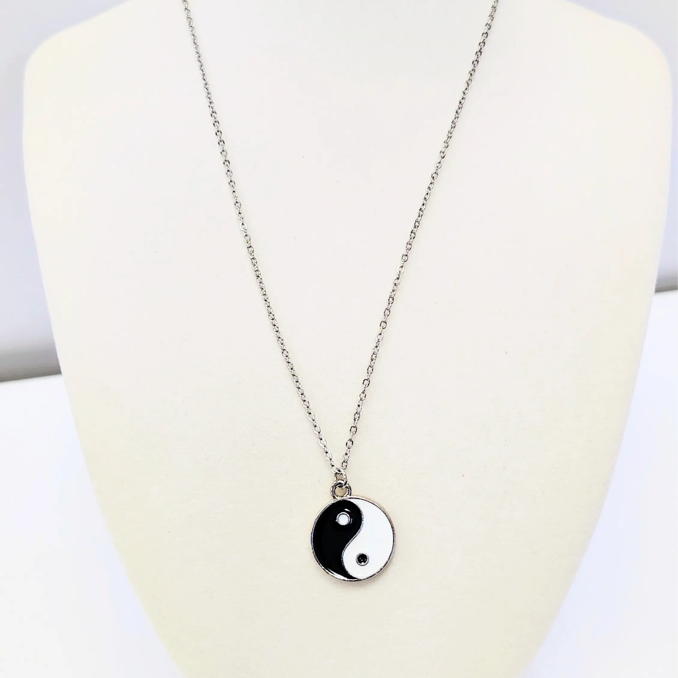 Stainless steel yin and yang necklace for men and women