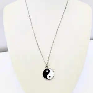 Stainless steel yin and yang necklace for men and women