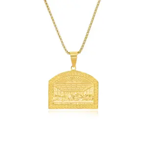 The Last Supper: Unisex Stainless Steel Hip-Hop Retro Necklace—Perfect for Holidays, Dates, and Anniversaries