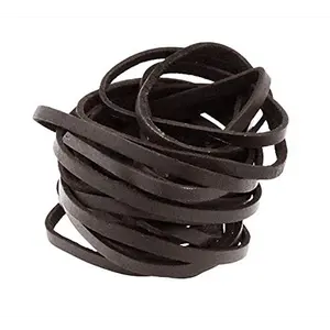Mandala Crafts Flat Genuine Leather Cord for Jewelry Making  Leather String Cord Leather Lace Cowhide Leather Strips for Crafts Jewelry Making Braiding