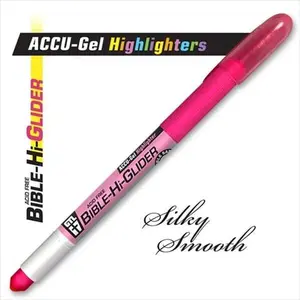G T Luscombe 08116X Highlighter Accu Gel Bible Hi Glider Pink