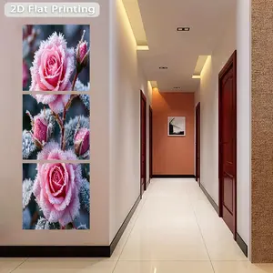 1 piece 2D flat design freely cut wall sticker 50x160 cm Frosted Pink Rose Wall Stickers Self-adhesive wall stickers for decoration, suitable for refrigerators, cabinets and wardrobes, modern kitche