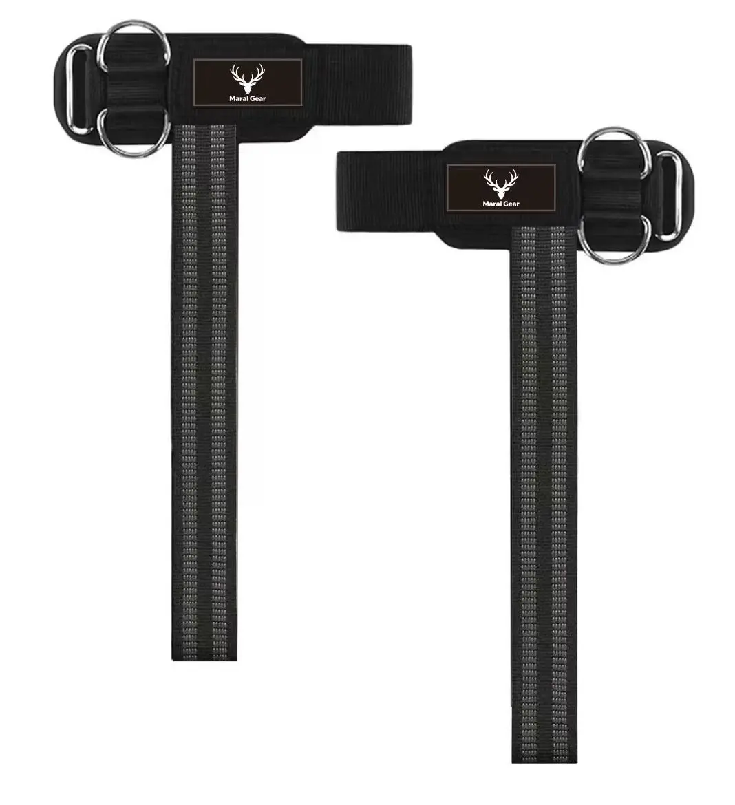 Reinforced Double D-Ring Lifting Straps, Uniform Force Distribution, No Sliding, Enhanced Tear Resistance, High Load Capacity for Cable Machines, Pull-Ups, Strength Training