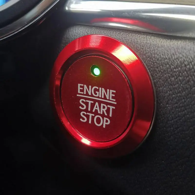 Car Engine Start Stop Button Decoration, 2 Counts/set Car Engine Start Stop Button Cover, Fashion Anti-scratch Decorative Accessories for Ford F150, Vehicle, Automotive, Car Interior Kit, Car Decorations Interior, Car Accessory