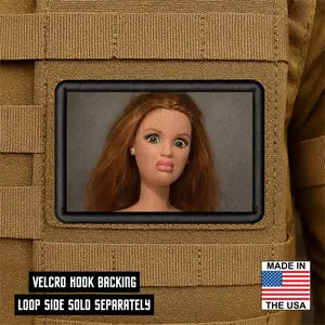 Shocked Doll Meme Funny Morale Patch 2” X 3” Hook & Loop Back for Hats Jackets Tactical Vests Plate Carriers EDC Gear & Humor Patch Collectors