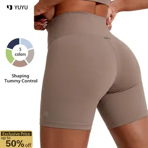 YU-YU Mother's Day Gift Aero Tech Mineral Infused Biker Shorts, High Waist Tummy Control Yoga Shorts, Soft Stretchy Butt Lifting Workout Shorts for Women