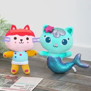 9 style Gabby Dollhouse Plush Toy Mercat Cartoon Stuffed Animals Mermaid Car Cat Plushie Doll Kids