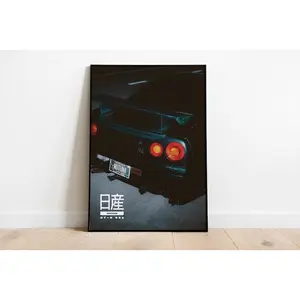 Nissan Skyline GT-R R34 Car Poster | Japanese Street Racing | Poster Print | Cool Wall Art