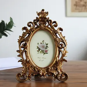 European-style Antique Vintage Oval Frame 6inch 7inch 8inch Resin Home Decor Creative Photo Frame