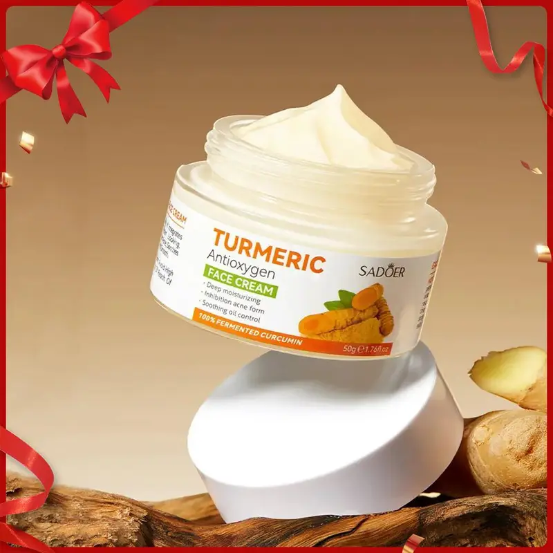 Turmeric Face Cream, Moisturizing Face Cream, Hydrating Nourishing Face Cream, Face Lotion for Women and Men, Hydrating Serum for Face, Daily Skin Care Product, Moisturizer for Face