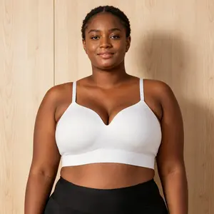Women's Plus-Size Seamless Push-Up Bra — Full Coverage, High Support, Wire-Free Comfort Style