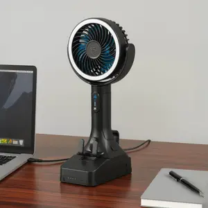 CANE5 AirLux Pro | Portable Fan for Camping, Sports & Outdoors | 40-Hour 20V Battery | 5 Speeds | 18MPH Airflow | USB Power Bank + LED Light | 180° Tilt | Hands-Free Hook