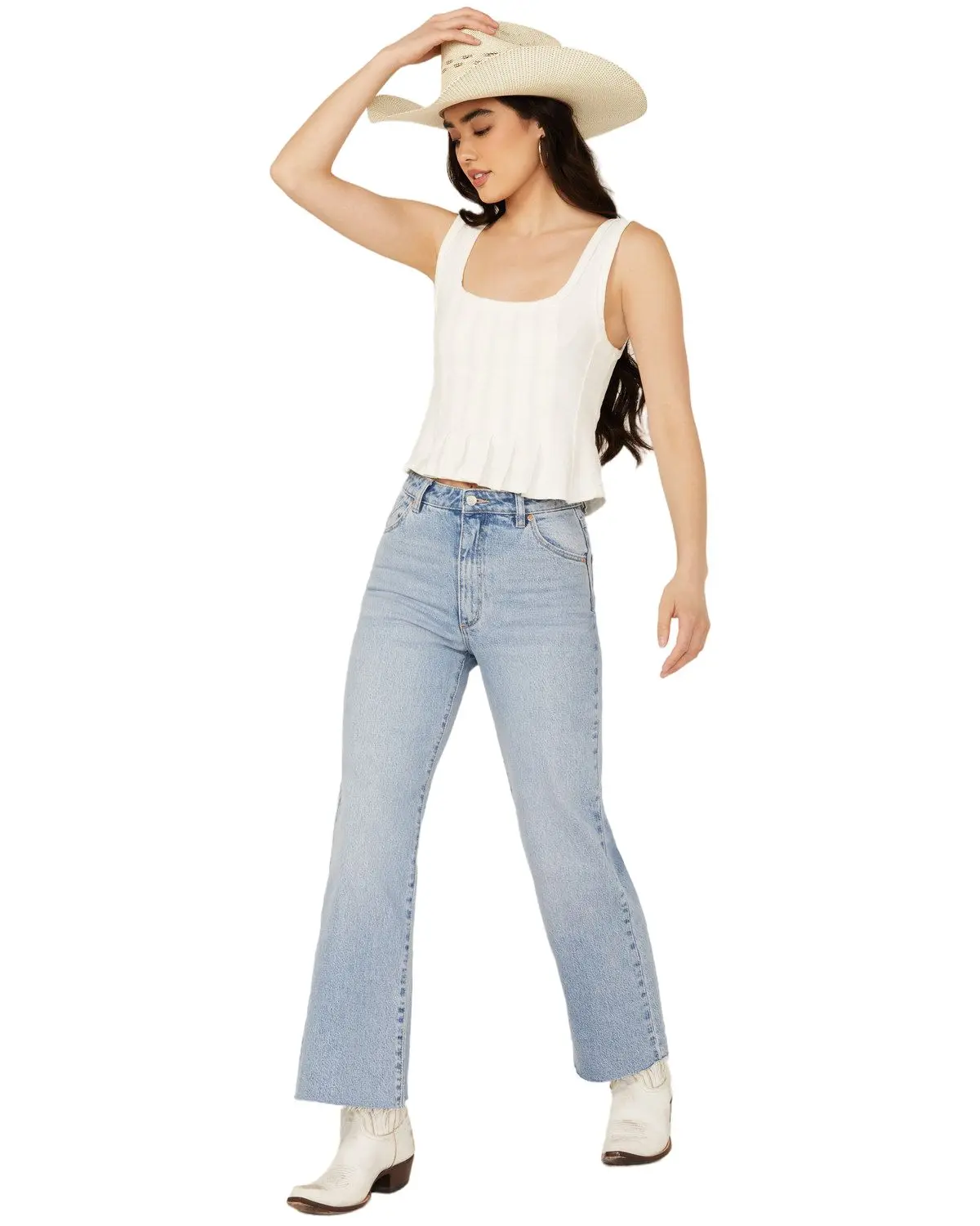 Rolla's Women's Light Wash Sunshine Eastcoast Ankle Flare Stretch Denim Jeans - R42j13