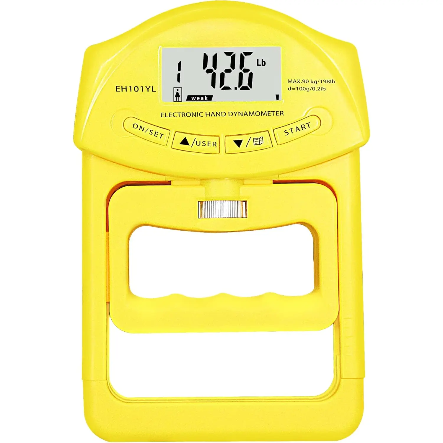 Digital Hand Dynamometer Grip Strength Measurement Meter Auto Capturing  Hand Grip Power 198Lbs / 90Kgs