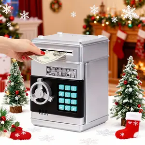 Electronic Piggy Bank Toy  with 4-Digit Password Lock Kids Coin Savings Box Safe Cash Storage Automatic Banknote Suction for 3-12 Year Old Boys Girls Easter Gifts & Birthday Gifts
