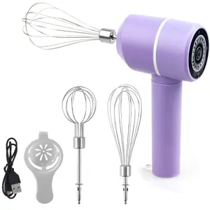 Portable Wireless Electric Hand Whisk with 2 Stainless Steel Beaters & 1 Egg White Separator | 3 Speed Modes, USB Rechargeable Battery, 20W Powerful Mixing, Standable Design – Perfect for  Small Kitchens, Baking,  Whipping Cream, Mixing Thin Batter