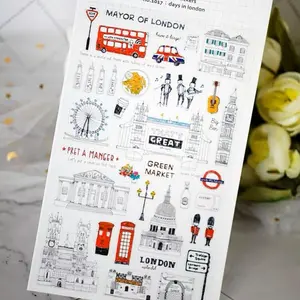Creative London Vacation Stickers Diary Sticker Scrapbook Decoration PVC Stationery Stickers