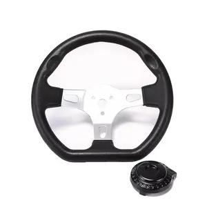 Go Kart Steering Wheel Round 10.6 inch 270mm for Racing Fun Cart ATV UTV Drift Trike Golf Cart Quad Buggy Dune Moped 4 Wheeler Tricycle TaoTao Hammerhead SunL Roketa Bar Stool