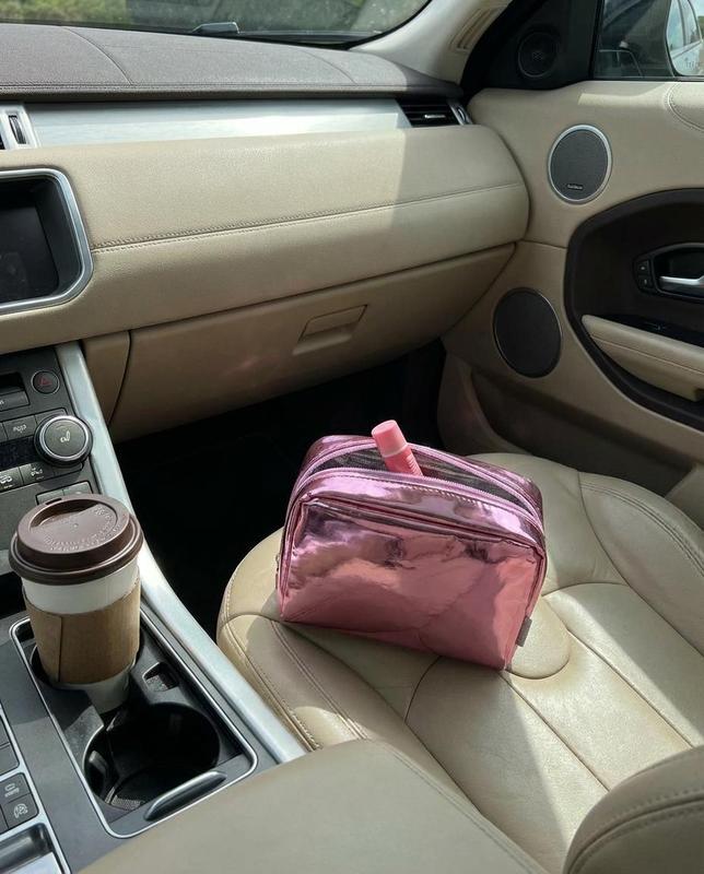 Karsan Co. Heat-Resistant & Stylish Insulated Makeup & Cosmetic Bag Bundle - 1 Medium & 1 Small Bag for Travel & Storage