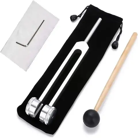 128Hz Weighted Type Tuning Fork with Mallet, for Physical Healing, Stress Relief, Muscle Tension Relief, Wellness & Spiritual Journey (Percussion Instrument for Musical Instruments & Accessories)