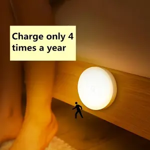 Human Motion Sensor Wall Sconces Indoor, USB Rechargeable Night Light for Bedroom, Cordless Magnetic Closet Wall Lamp, LED Portable Battery Operated Wall Sconce for Bathroom, Kitchen, Hallway, Stair, Under Cabinet Lighting
