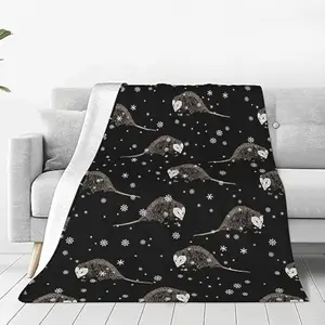 Possums Blanket Opossum Throw Blanket Possum Gifts Soft Plush Fleece Blankets for Women Men Kids Birthday Gift 60"X50"