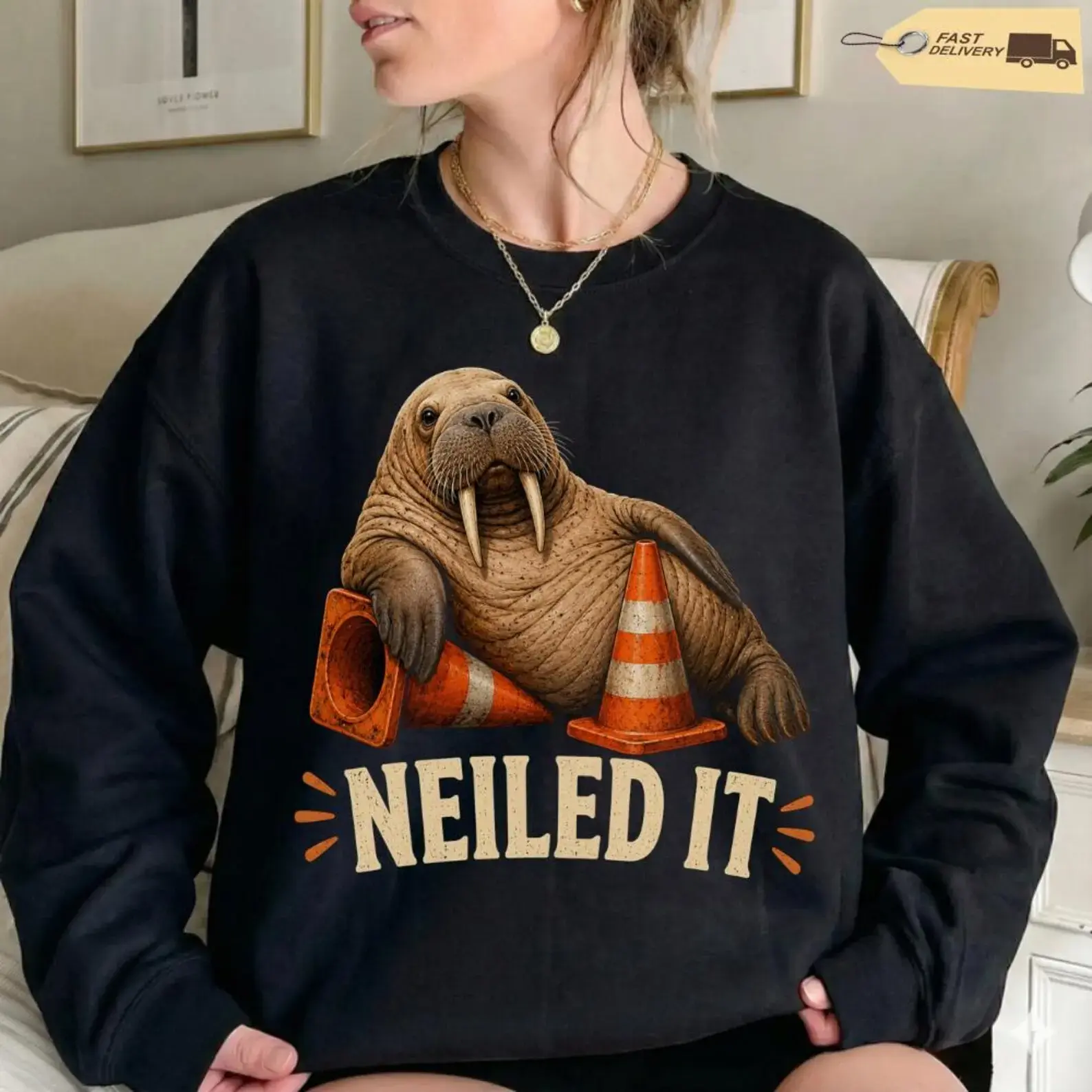 Funny Viral Elephant Seal Cute Meme Graphic Sweatshirt