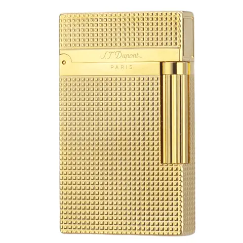 DPT Luxury Metal Brass Lighter - Handmade Diamond-Engraving Lattice Pattern, 130g, 6.5x3.6x1.2cm, No Fuel, Ping Sound, Refillable Butane, Single Flame, Elegant Design, Guys' Collectible Birthday Gift, Home Supplies Lighter Accessory