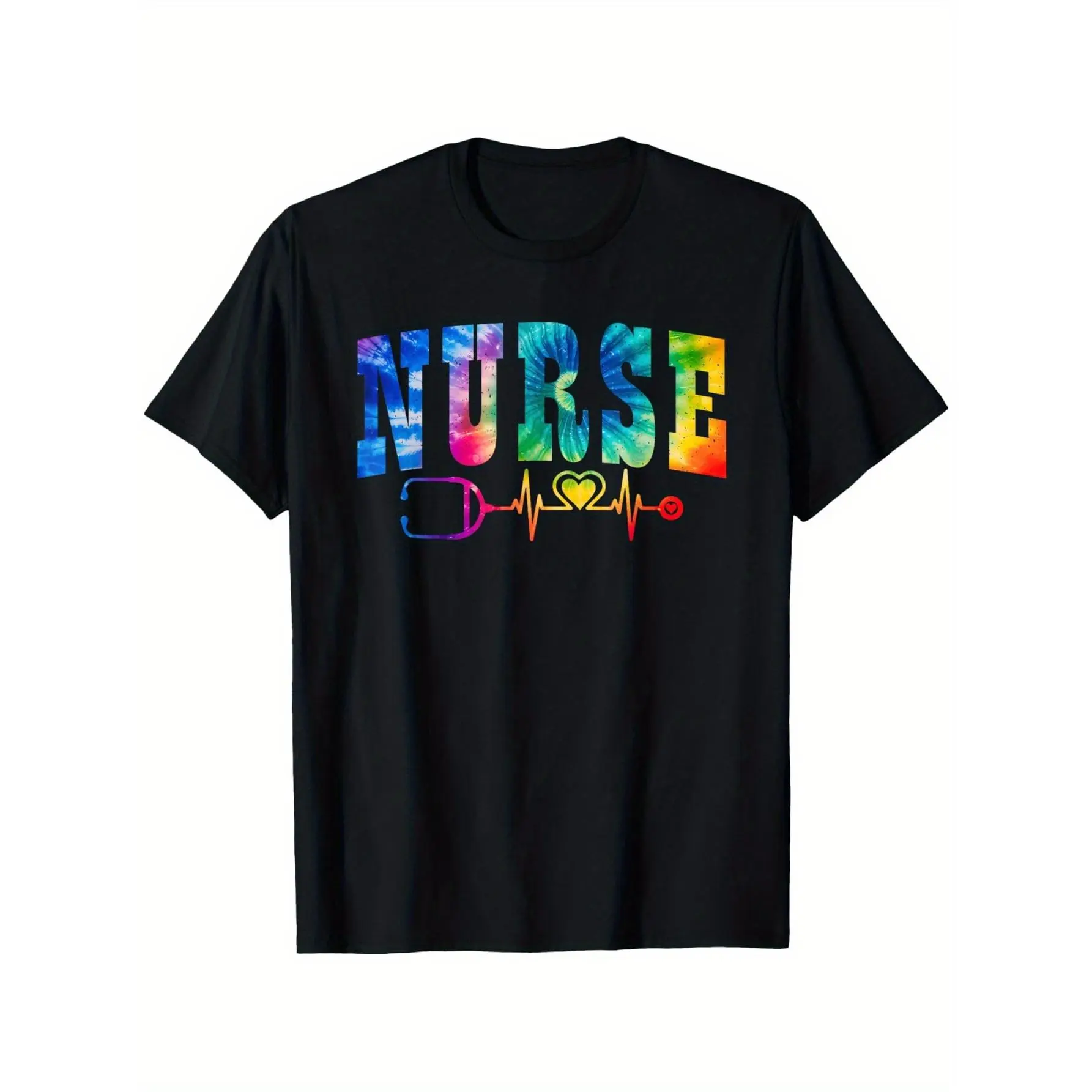 [Clearance Nurse's Life T-Shirt] Nurse's Life Tie Dye Heart Stethoscope T-Shirt |   Nurse Week 2023 - Easter, Valentine's Day, Christmas Clearance, Carnival gifts for parents, friends, family and Coworkers