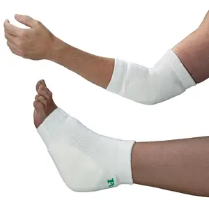 TIDI 6224M Heel and Elbow Protectors with Foam Pads ― Medium ― White ― One Pair of Heel and Elbow Protectors for Protection Against Abrasions ― Home Healthcare ― Medical Supplies