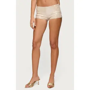 Edikted Women's Roxey Sequin Micro Shorts