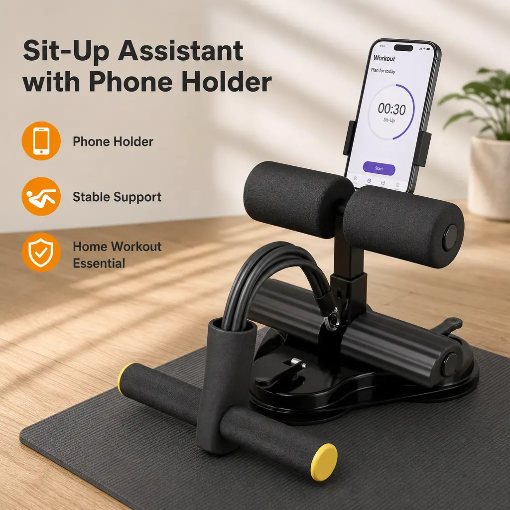 Non-Slip Suction Sit-Up Support Bar Multi-Function Core Training Tool home gym arm ab auxiliary device essential