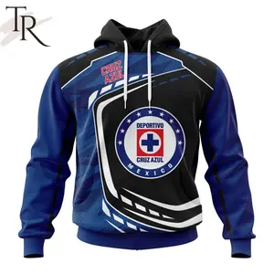 LIGA MX Cruz Azul Graphic Hoodie, Special Edition Concept Design
