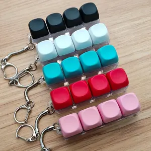 Keyboard Stress Relief Toy Keychain, Creative Keyboard Hanging Decoration, 4-In-1 Button Clicker Toy, Pressure Relief Gift