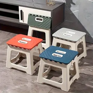 9 Inch Folding Step Stool 300 LB Capacity Non Slip Foot Stool With Handle Plastic Foldable Step Stools For Sala Dormitorio Y Actividades Al Aire LibreStepping Stool For Bathroom Black Small Step Stool