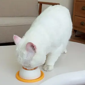 Pet slow feeder bowl with built in rolling ball, anti-spill design, suitable for licking, multi-functional feeding bowl for kittens and cats, ideal for nutritional supplements/post-operative nutrition.