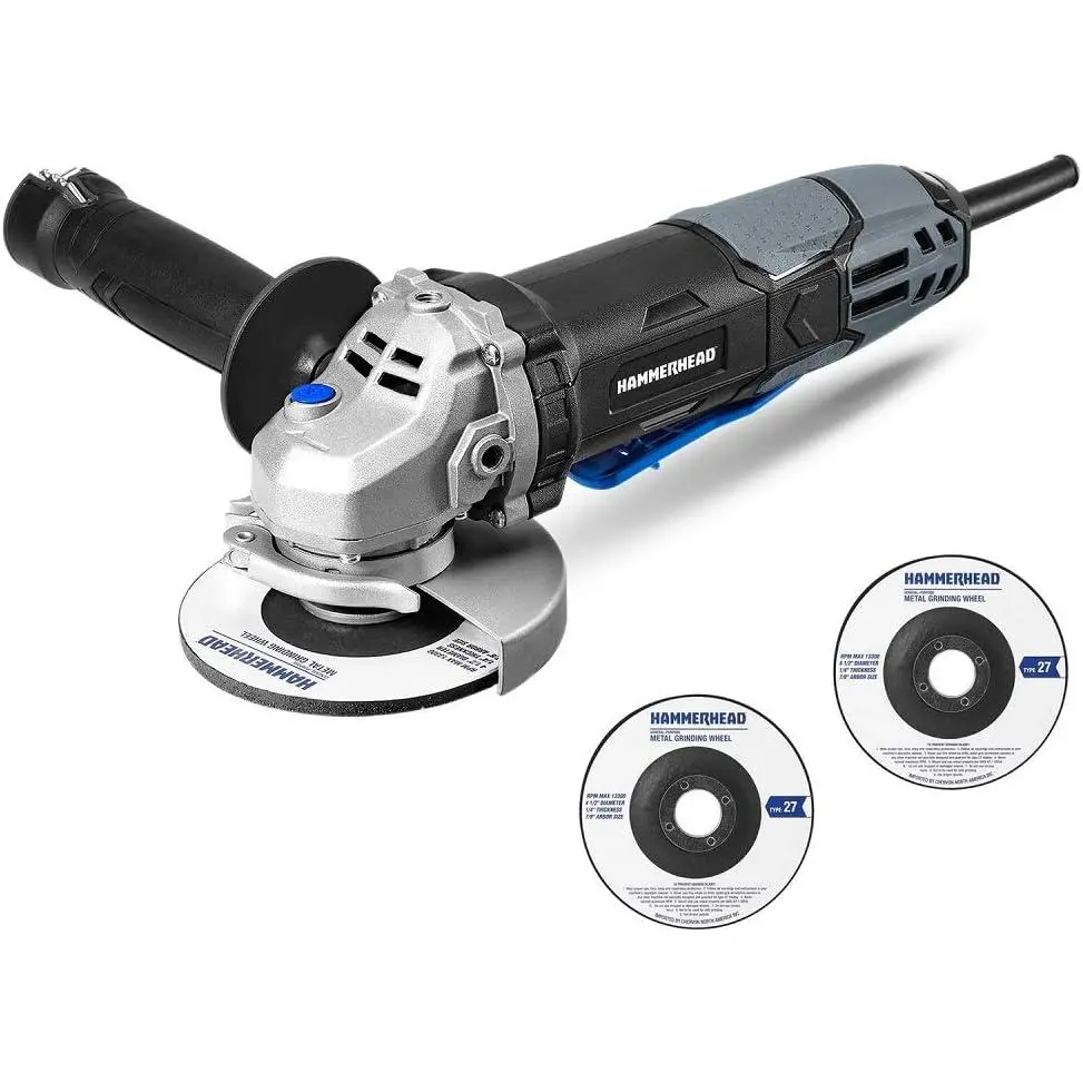 6-Amp 4-1/2 Inch Angle with 3 pcs Grinding Wheel – HAAG060