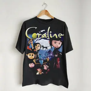 Vintage Coraline T-Shirt, Horror Coraline Tee, Coraline Doll Shirt, Coraline Jones Halloween Shirt W2F