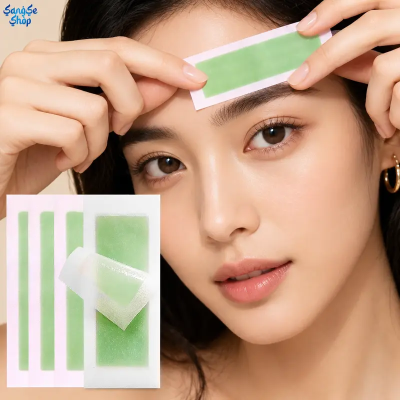 72 PCS Aloe Vera Hair Removal Wax Strips Kit - Unisex Women's Body Waxing Supplies, Quick-Apply Natural Remover with Smoothing Bikini, Lip & Underarm Strips for At-Home Care