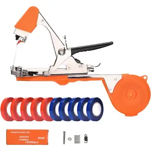 Garden Plant Tying Machine Branch Tape Tool for Vine, Tomato, Cucumber, Grape & Floral Support | Heavy-Duty Handheld Plant Binder with Durable Tape & Ergonomic Grip, Orange