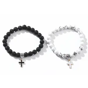 2pcs Matching Cross Couples Bracelets For Women Men Bf And Gf Boyfriend Girlfriend Jewellery