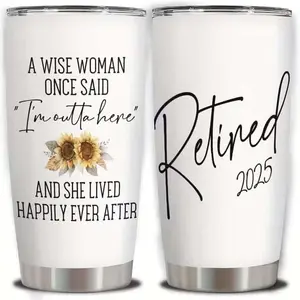Retirement 2026 Tumbler for Women – “A Wise Woman Once Said” 20oz Stainless Steel Insulated Cup, Funny Retirement Gift for Coworker, Nurse, Boss, Mom, Sister or Teacher