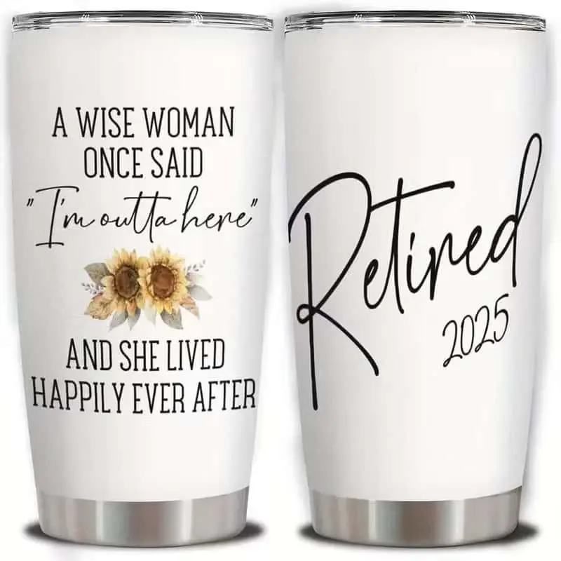 Women's 2026 Retirement 20oz Stainless Steel Insulated Flask - "A Wise Woman Once Said" Funny Gift, Vacuum Insulation Drinkware for Coworkers, Nurses, Flasks
