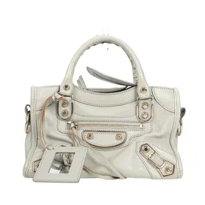 Pre-owned Balenciaga Calfskin Shoulder Bags Pre Owend City Bag Grey 92120020 hz