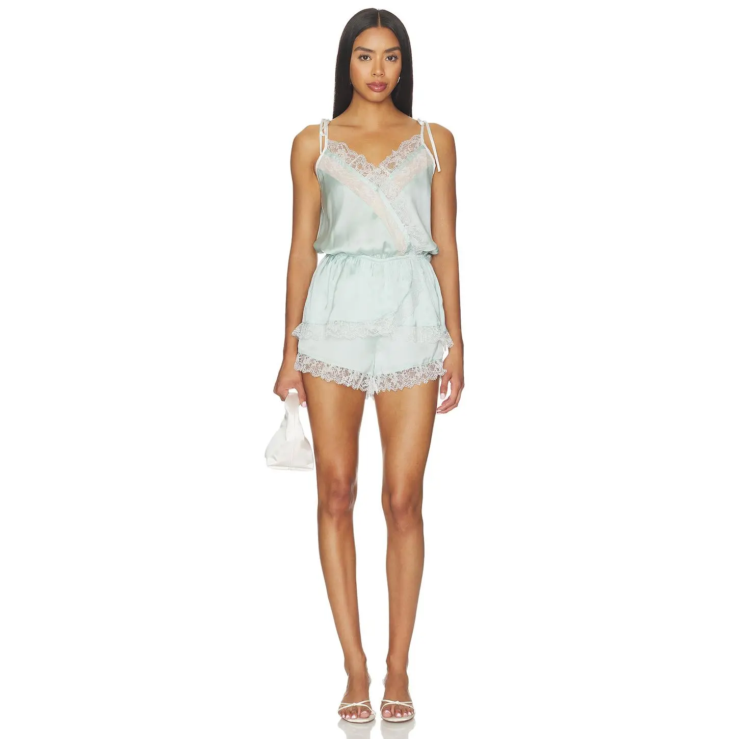Maude Club Angela Romper in Light Mint