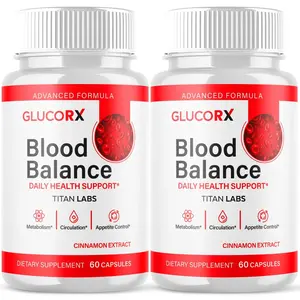 (2 Pack) GlucoRX Advanced Blood Health Support Supplement Gluco RX 120 Capsules