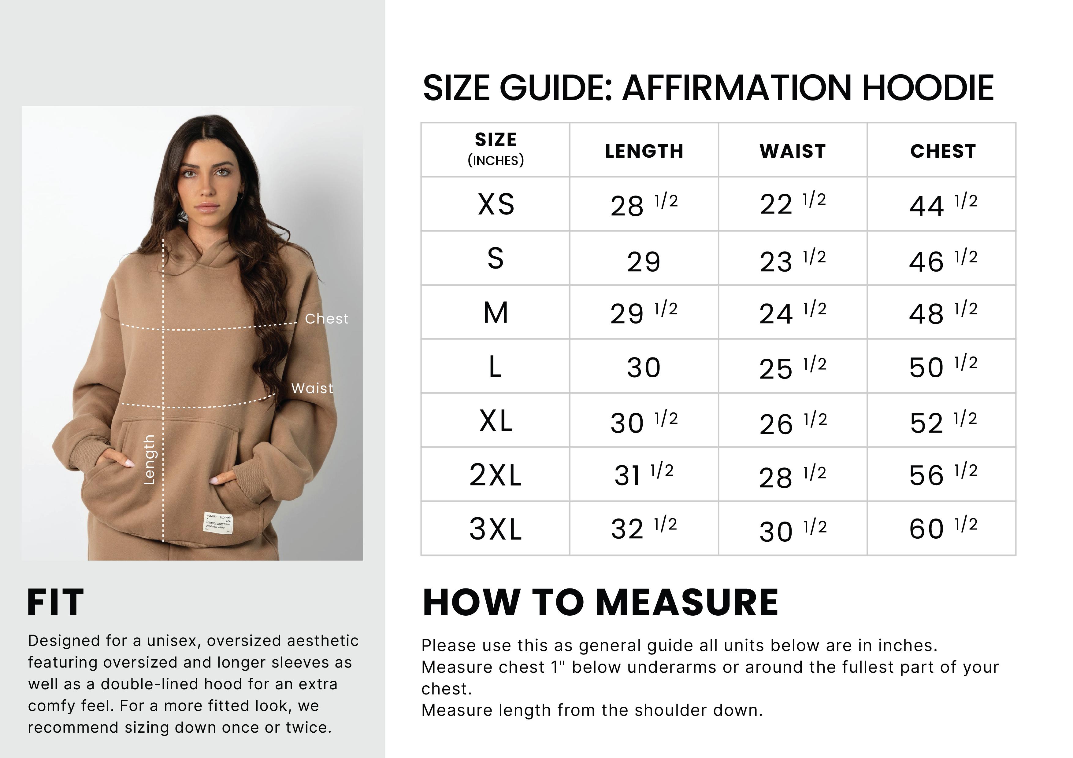 Comfrt | Affirmation Hoodie | For Stress & Anxiety